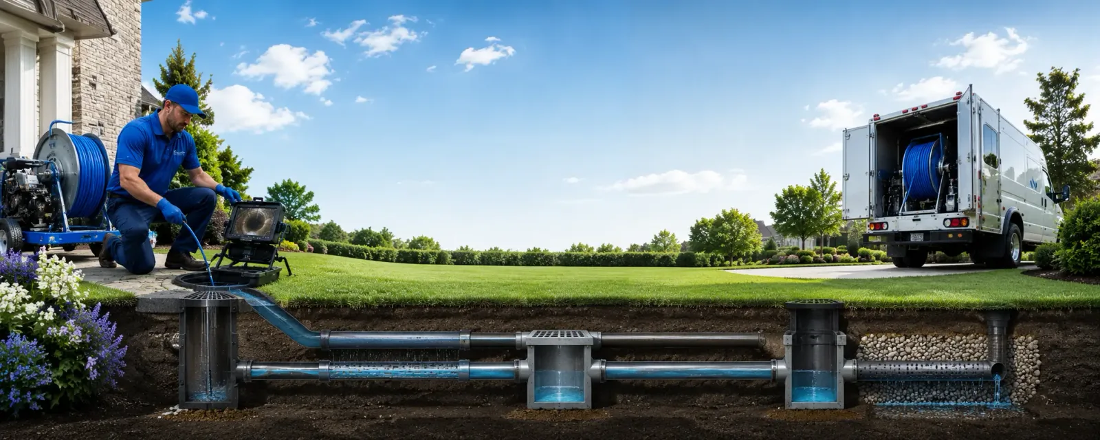 Outdoor drain cleaning information for Newfield, NJ